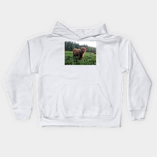 Scottish Highland Cattle Calf 2018 Kids Hoodie